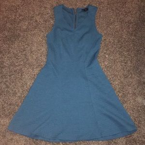 Turquoise sleeveless skater dress